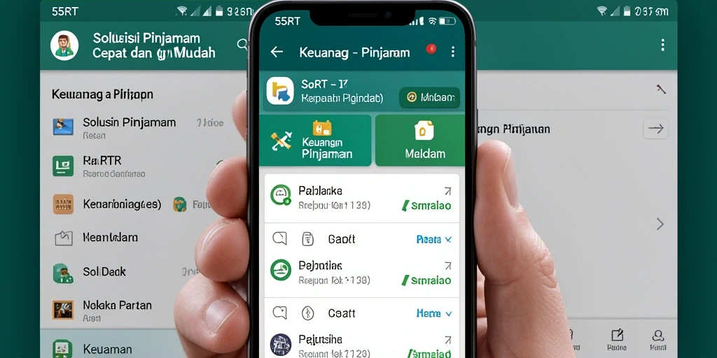 Antarmuka aplikasi 55RT untuk pengajuan pinjaman yang user-friendly.