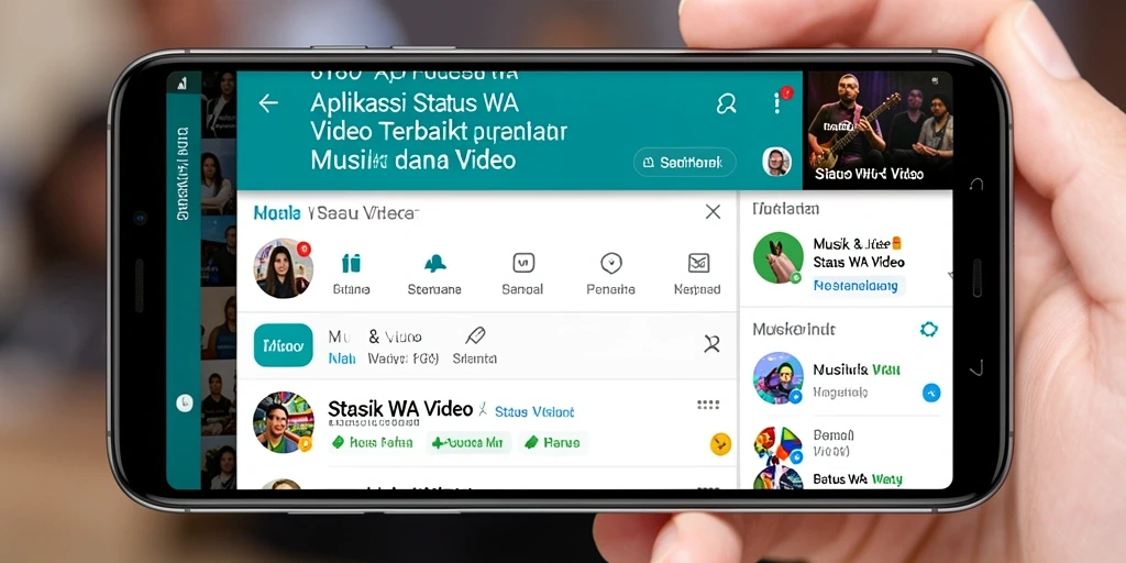 Tampilan antarmuka aplikasi 8180 untuk status WA video yang menarik.