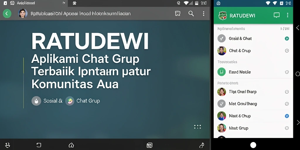 Tampilan antarmuka RATUDEWI menampilkan chat grup yang aktif dan terorganisir.