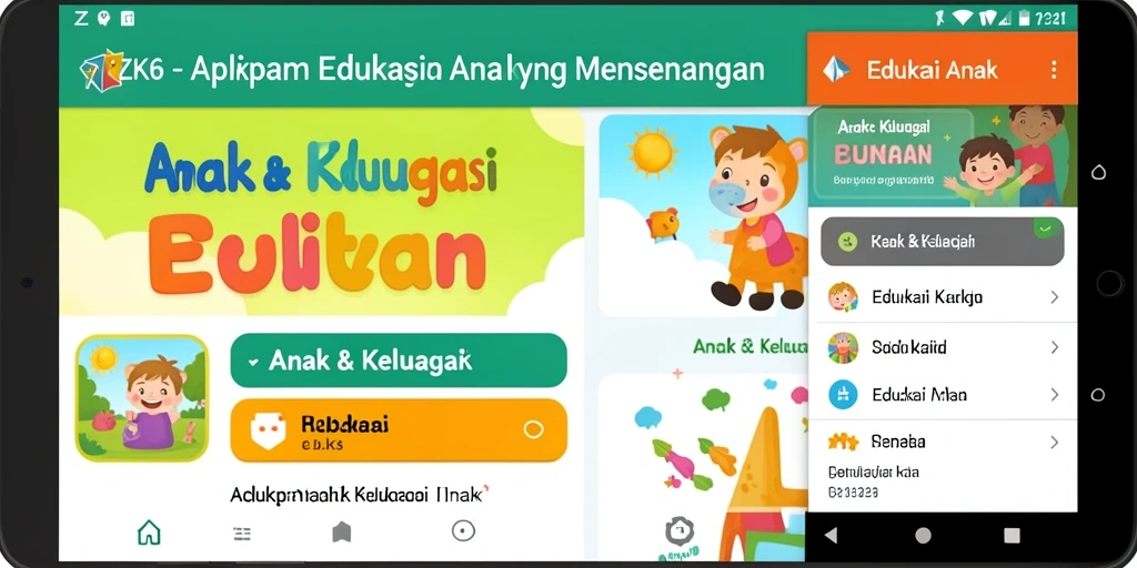 Tampilan antarmuka ZK6 yang ramah anak dan interaktif.