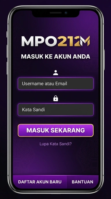Tampilan halaman login mpo2121